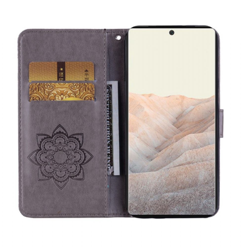 Flip Case Für Google Pixel 6 Pro Eulen-mandala Und Anhänger