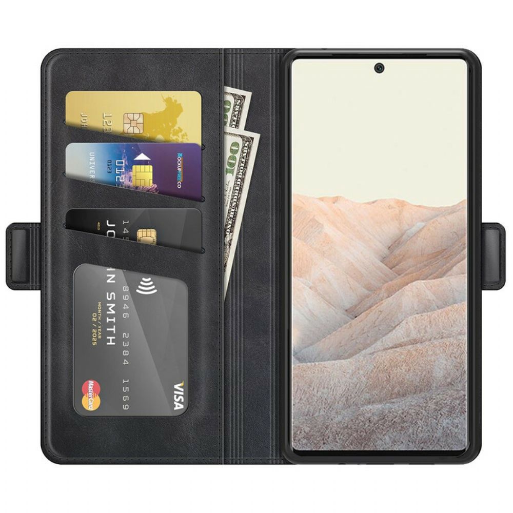 Flip Case Für Google Pixel 6 Pro Flip Case Klassische Doppelklappe