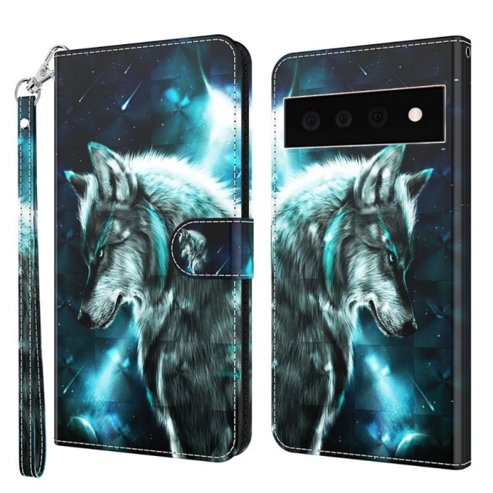 Flip Case Für Google Pixel 6 Pro Majestätischer Wolf