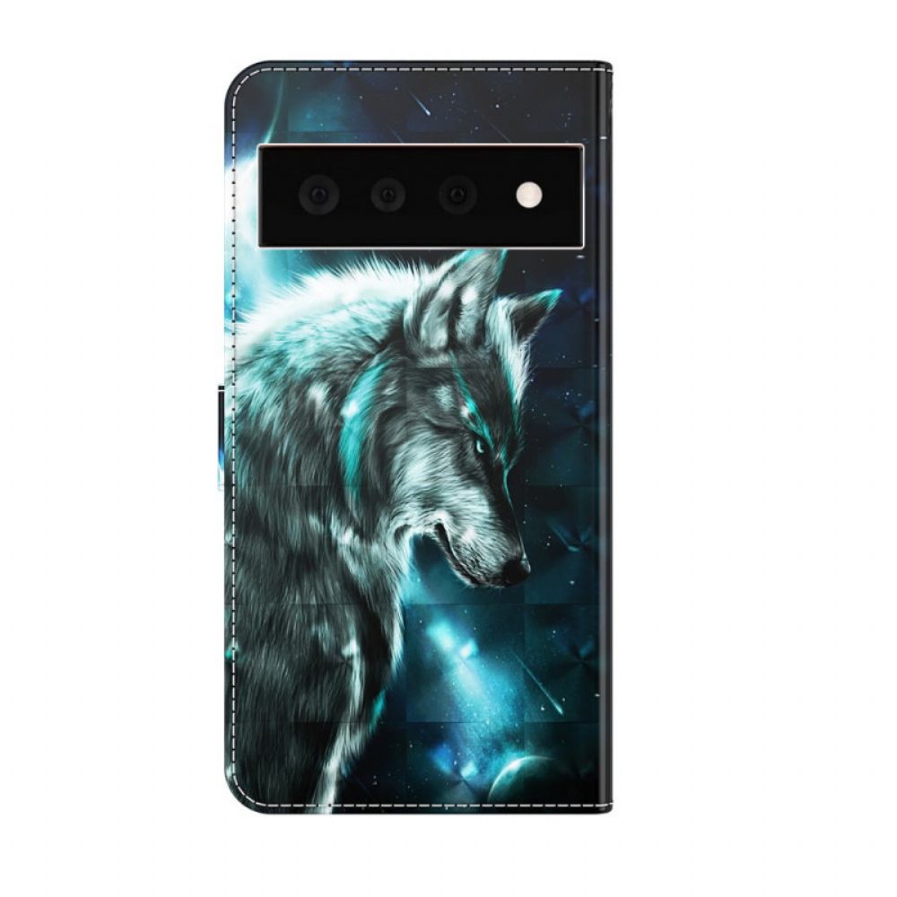 Flip Case Für Google Pixel 6 Pro Majestätischer Wolf