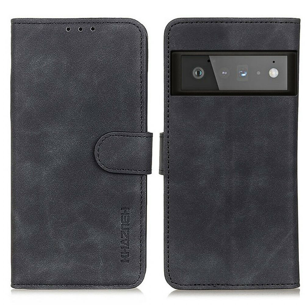 Flip Case Für Google Pixel 6 Pro Vintage Khazneh-ledereffekt