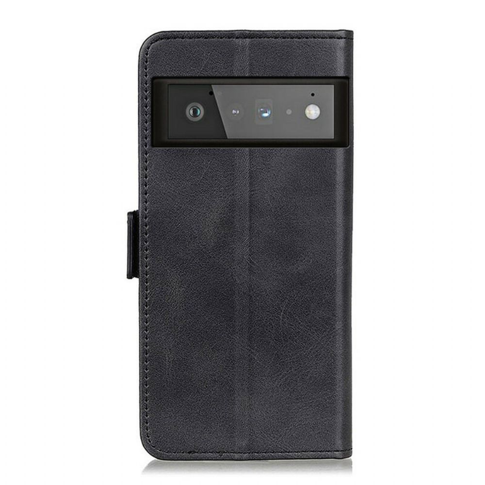 Lederhüllen Für Google Pixel 6 Pro Flip Case Doppelklappe