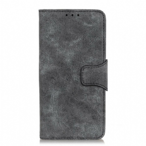 Lederhüllen Für Google Pixel 6 Pro Flip Case Vintage Doppelseitige Magnetklappe