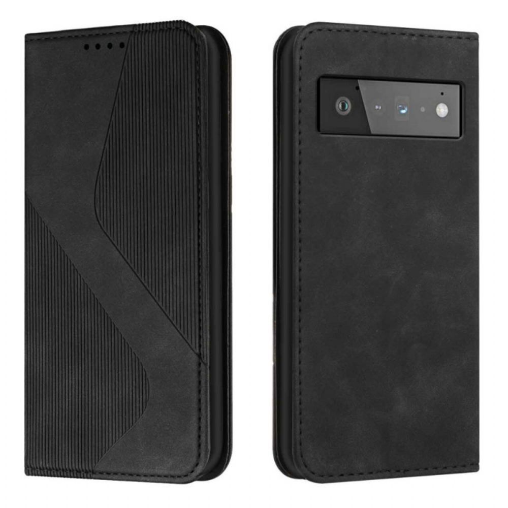 Schutzhülle Für Google Pixel 6 Pro Flip Case Lederoptik Im S-design