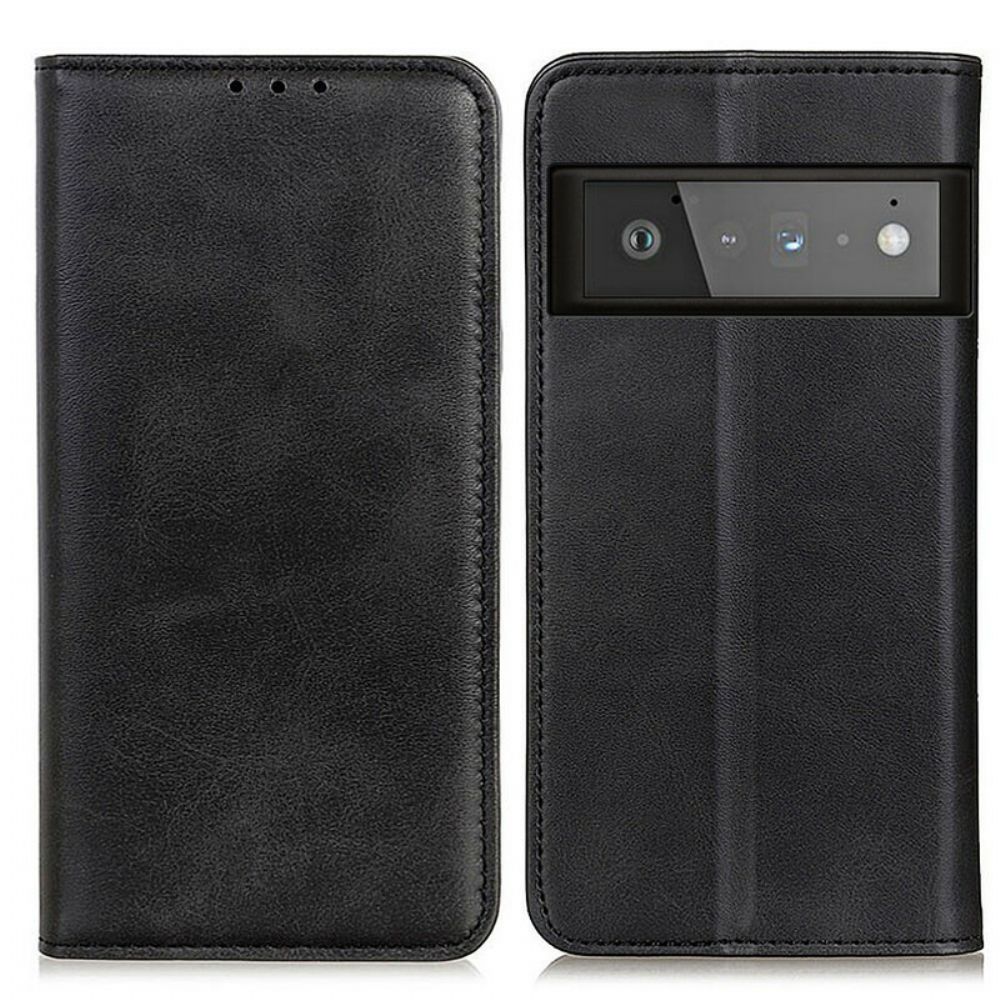 Schutzhülle Für Google Pixel 6 Pro Flip Case Mattes Spaltleder