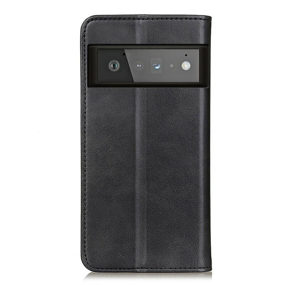 Schutzhülle Für Google Pixel 6 Pro Flip Case Mattes Spaltleder