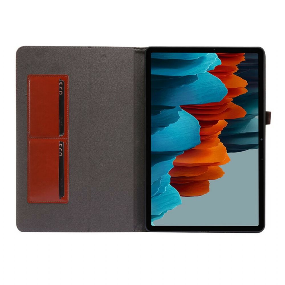 Case Für Samsung Galaxy Tab S7 Plus / Tab S8 Plus 2 Fensterläden Aus Kunstleder