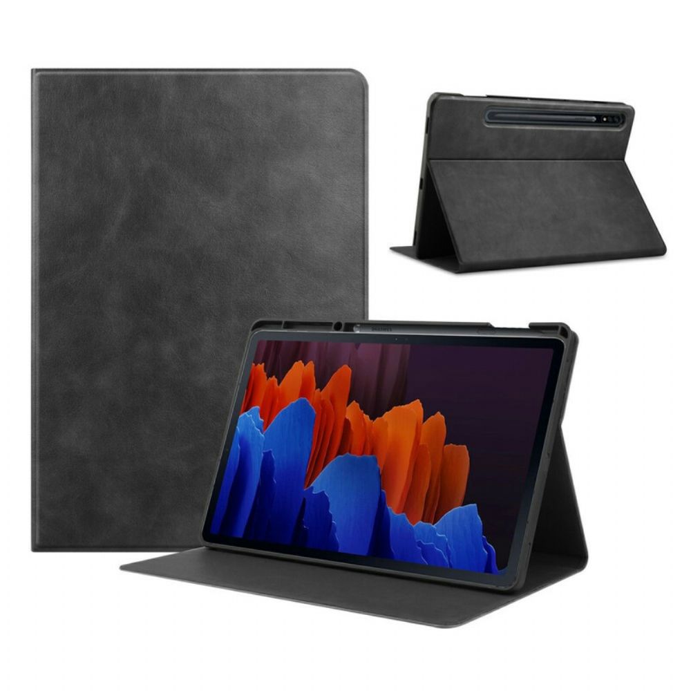 Case Für Samsung Galaxy Tab S7 Plus / Tab S8 Plus Klassisches Kunstleder