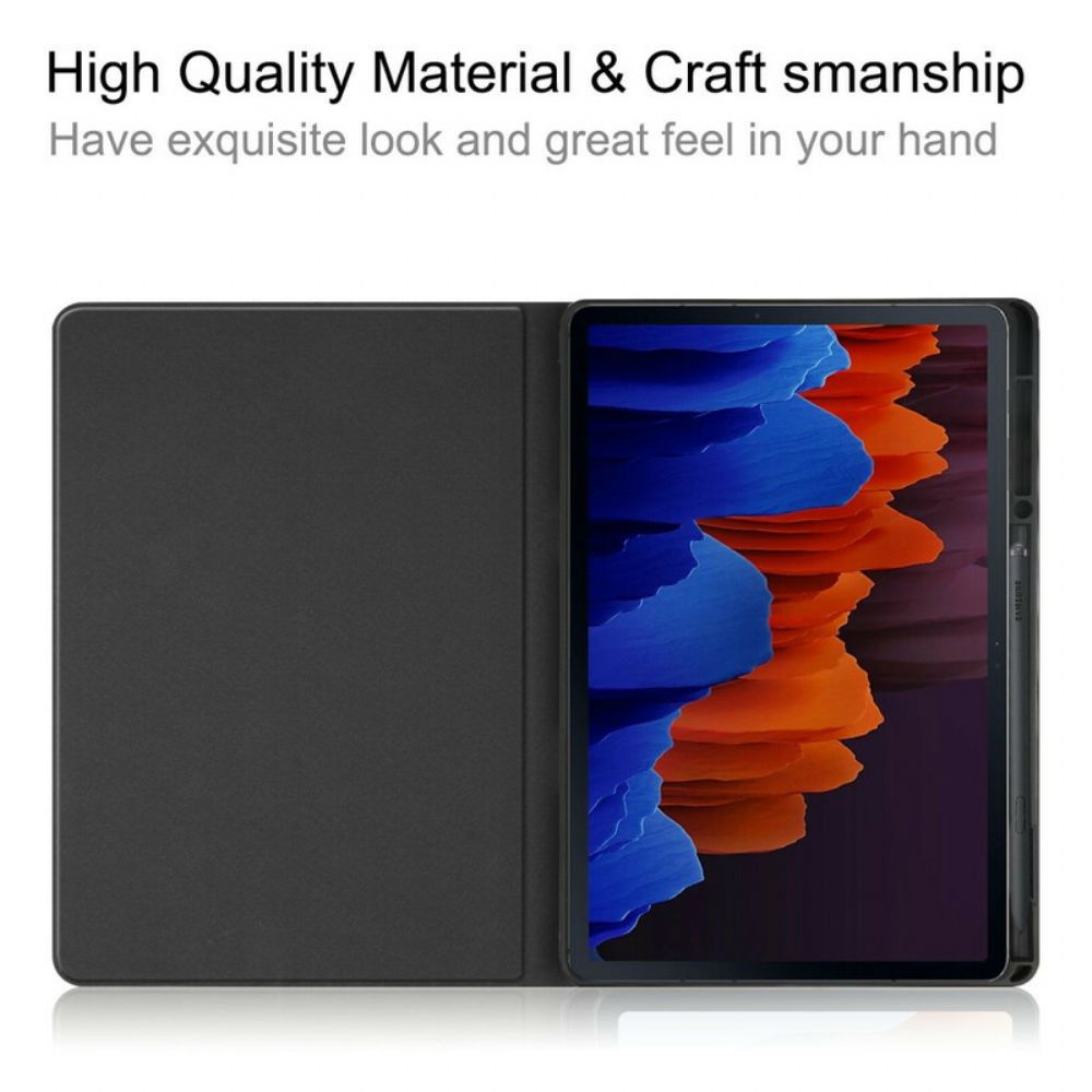 Case Für Samsung Galaxy Tab S7 Plus / Tab S8 Plus Klassisches Kunstleder