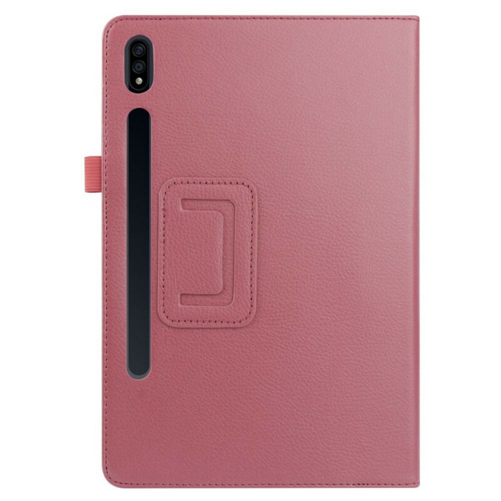 Case Für Samsung Galaxy Tab S7 Plus / Tab S8 Plus Kunstleder Litschi