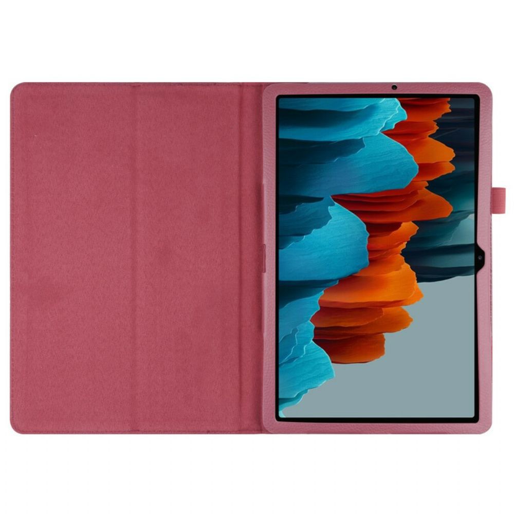 Case Für Samsung Galaxy Tab S7 Plus / Tab S8 Plus Kunstleder Litschi