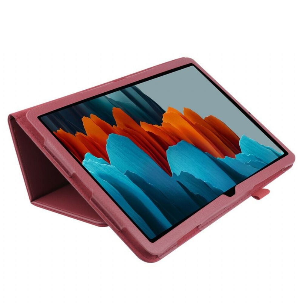 Case Für Samsung Galaxy Tab S7 Plus / Tab S8 Plus Kunstleder Litschi