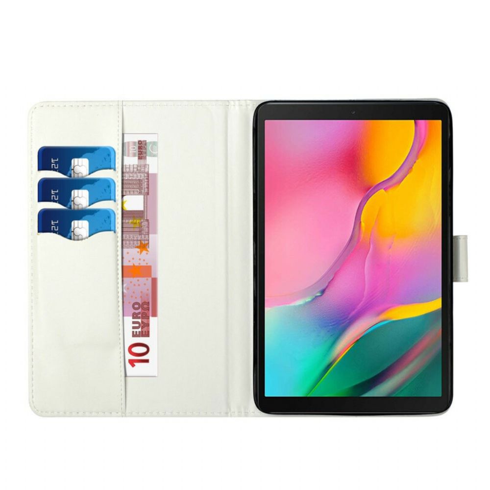 Flip Case Für Samsung Galaxy Tab S7 Plus / Tab S8 Plus Eiffelturm Mit Blumenmuster