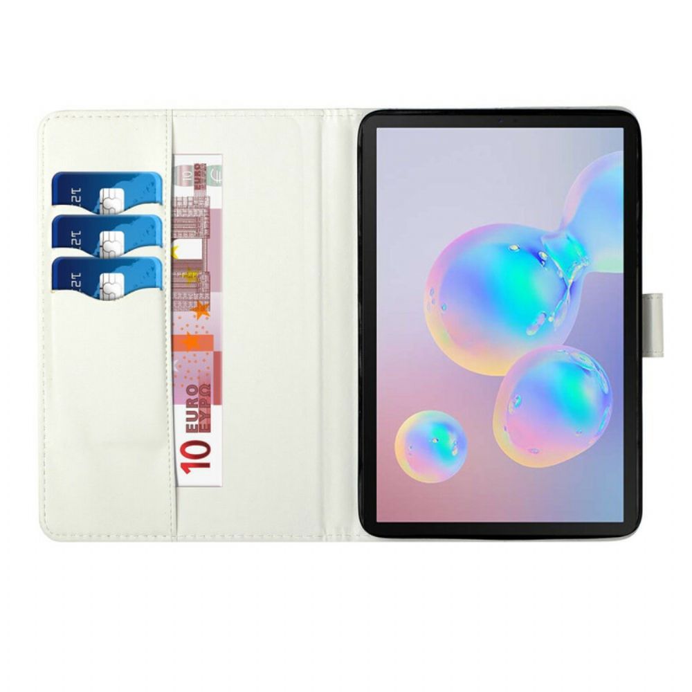 Flip Case Für Samsung Galaxy Tab S7 Plus / Tab S8 Plus Weißes Kätzchen