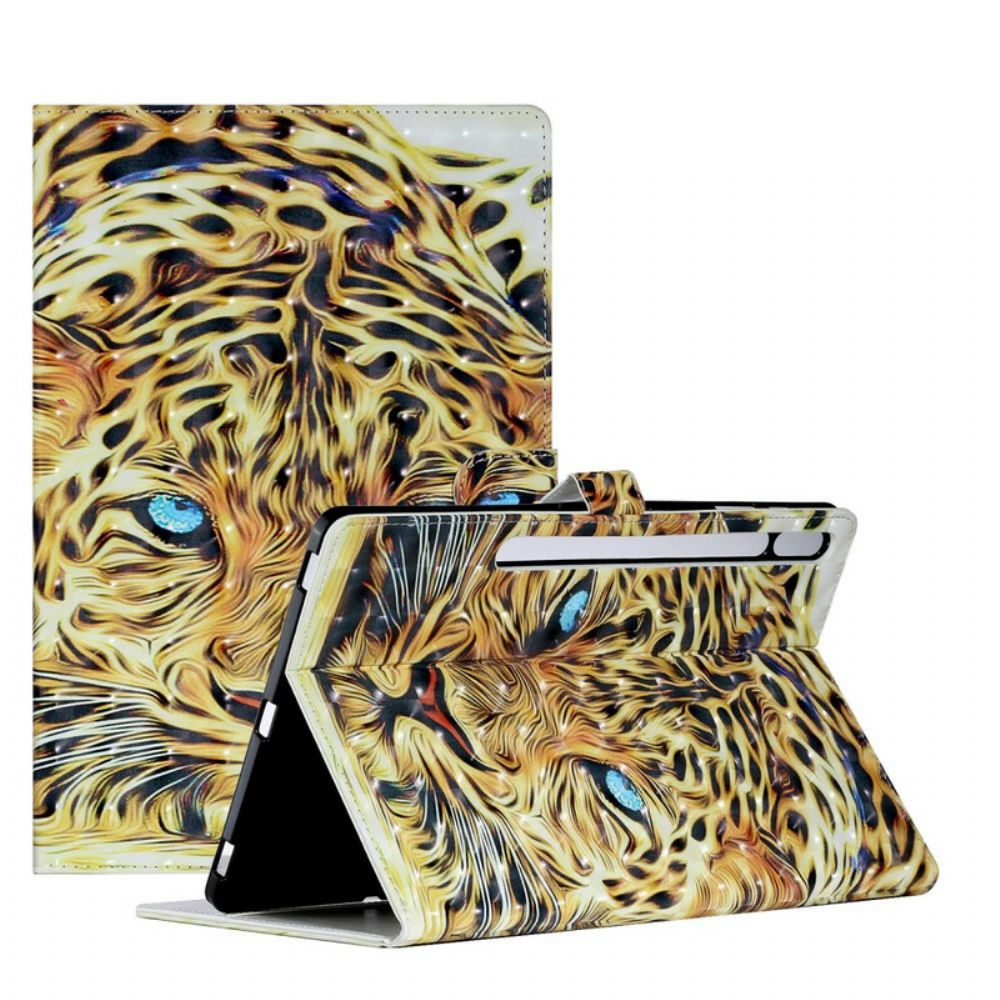 Lederhüllen Für Samsung Galaxy Tab S7 Plus / Tab S8 Plus Tiger Art.-nr