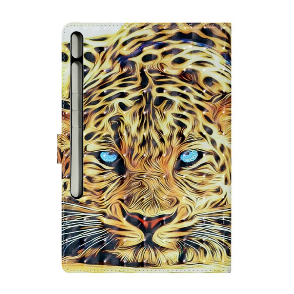 Lederhüllen Für Samsung Galaxy Tab S7 Plus / Tab S8 Plus Tiger Art.-nr