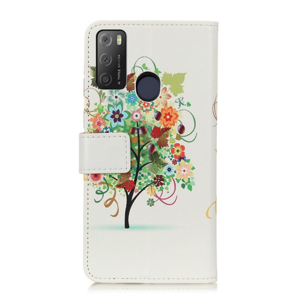 Flip Case Für Alcatel 1S / 3L (2024) Blühender Baum