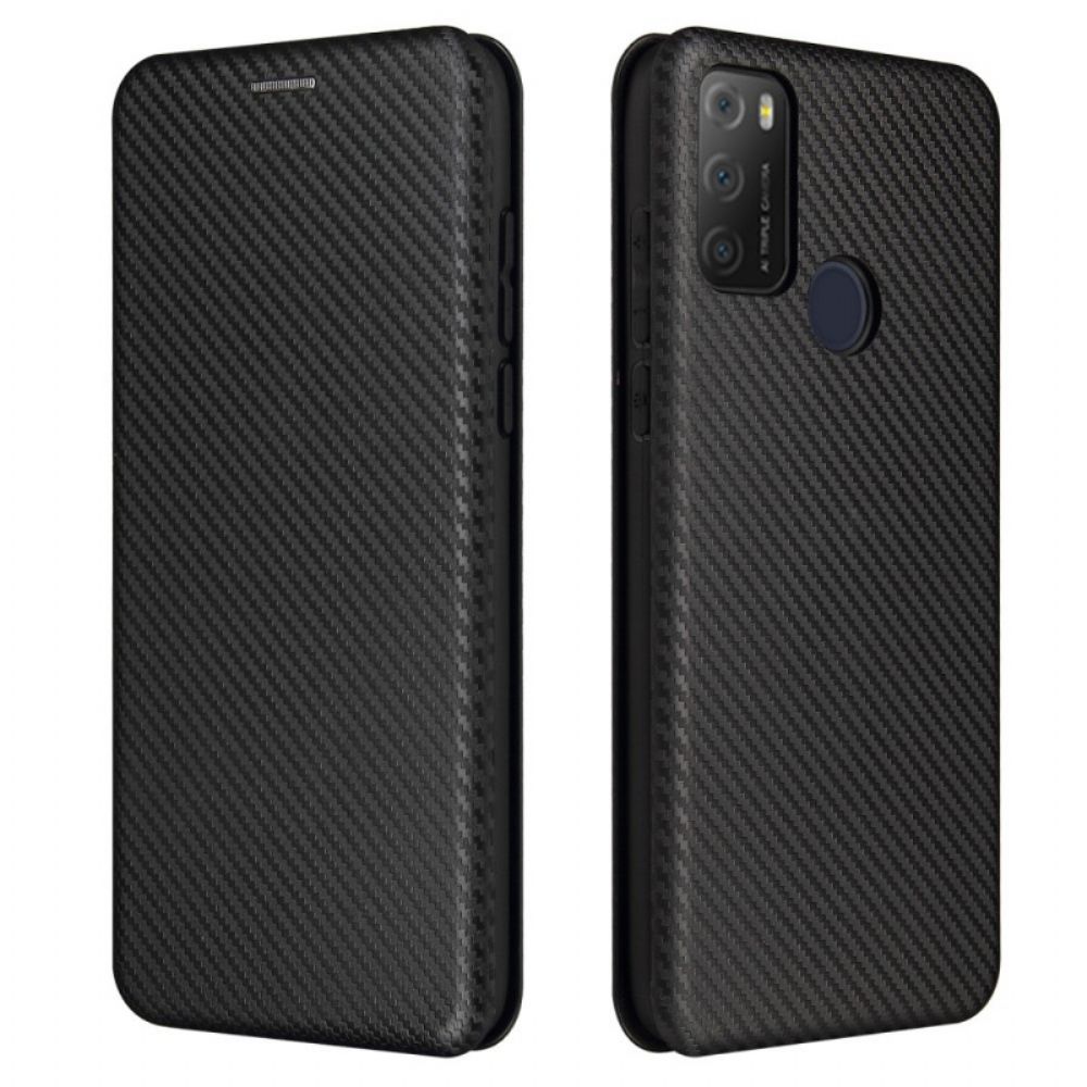 Schutzhülle Für Alcatel 1S / 3L (2024) Flip Case Kohlefaser