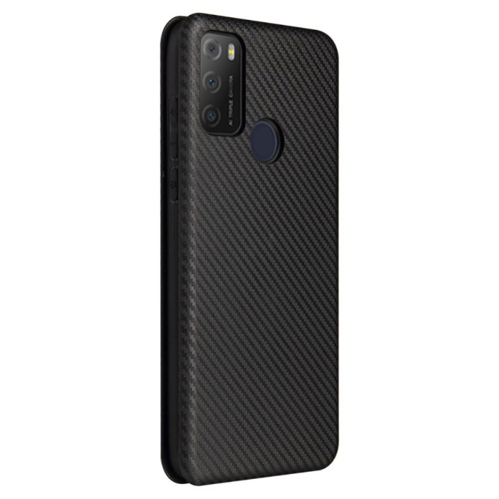 Schutzhülle Für Alcatel 1S / 3L (2024) Flip Case Kohlefaser