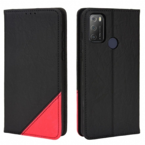 Schutzhülle Für Alcatel 1S / 3L (2024) Flip Case Slant Bicolor Kunstleder