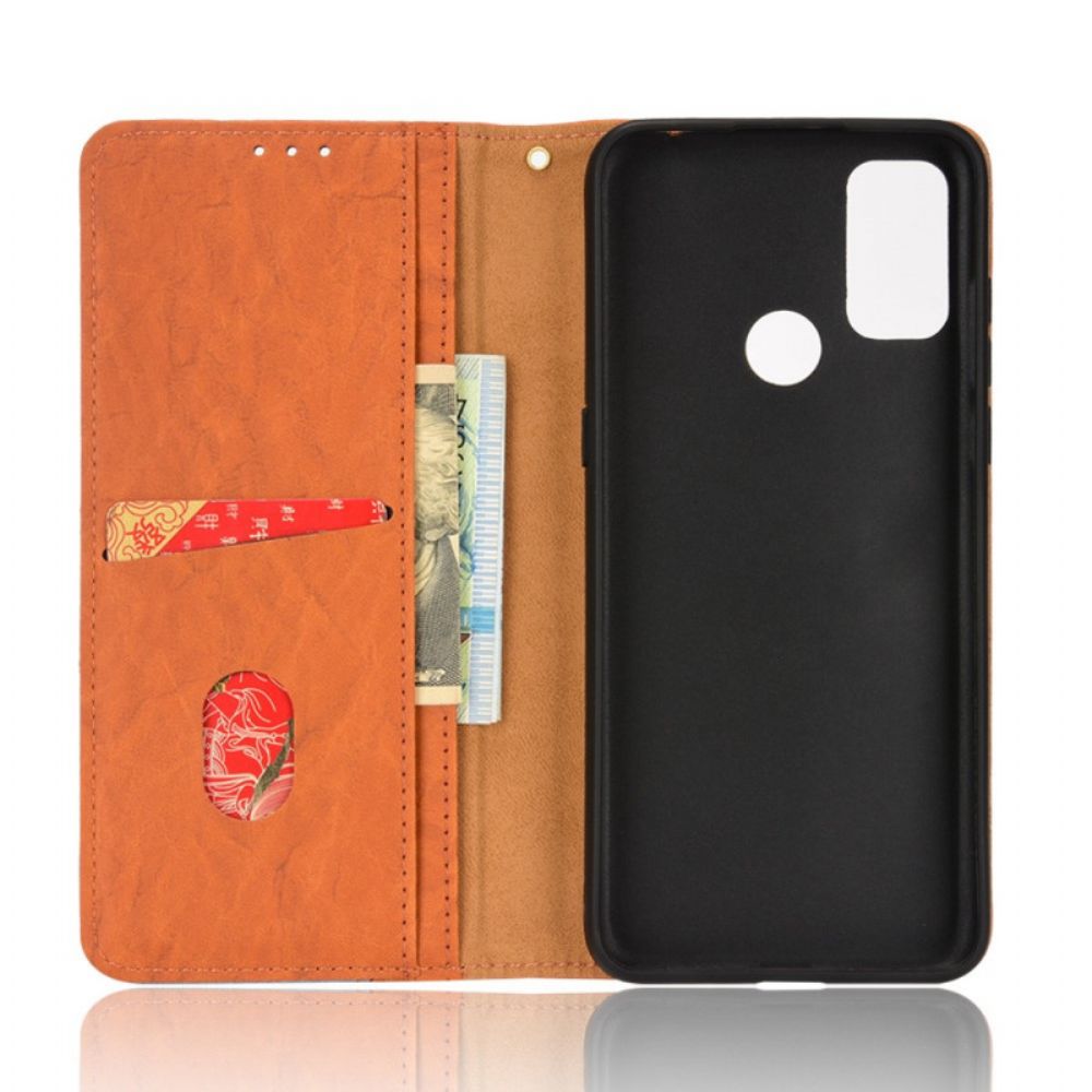 Schutzhülle Für Alcatel 1S / 3L (2024) Flip Case Slant Bicolor Kunstleder