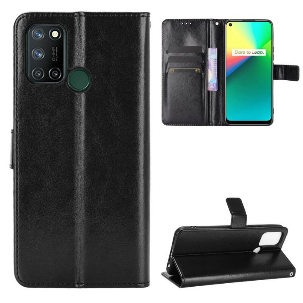 Flip Case Für Realme 7i Auffälliges Kunstleder