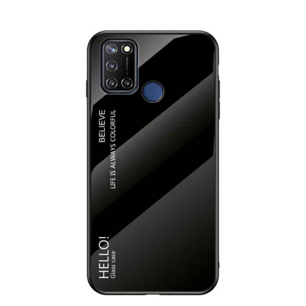 Handyhülle Für Realme 7i Hallo Panzerglas