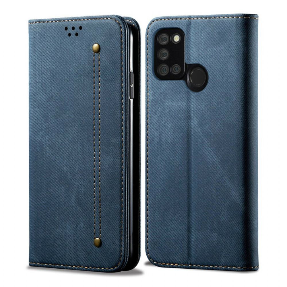 Schutzhülle Für Realme 7i Flip Case Jeansstoff