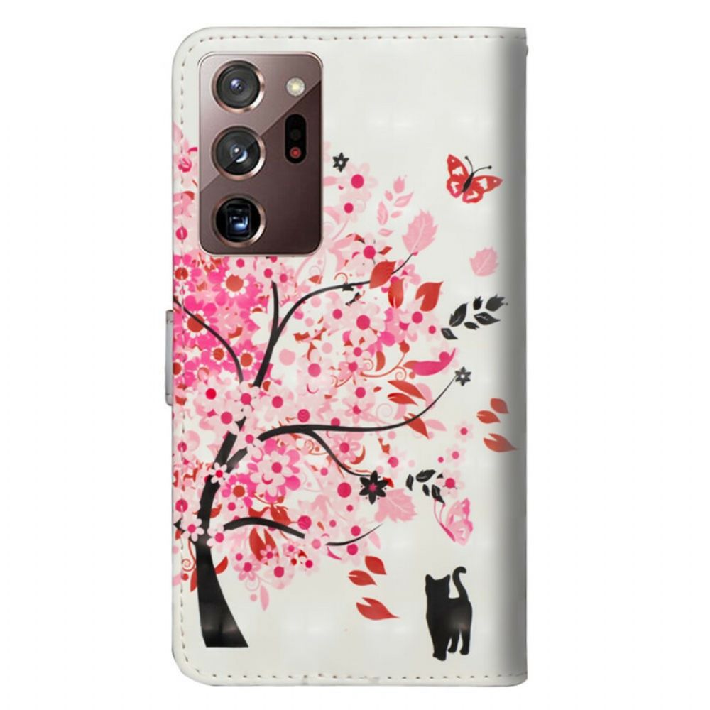 Lederhüllen Für Samsung Galaxy Note 20 Ultra Rosa Baum