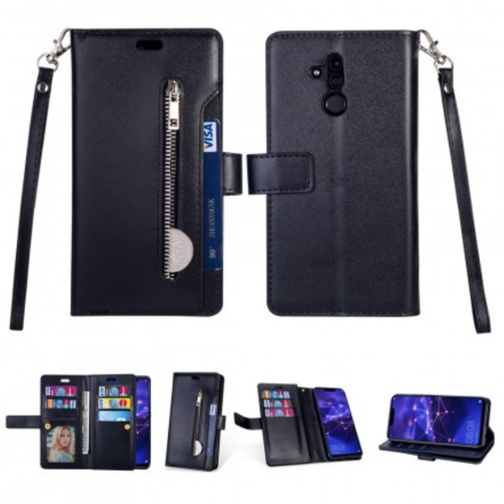 Lederhüllen Für Huawei Mate 20 Lite Brieftasche Mit Lanyard