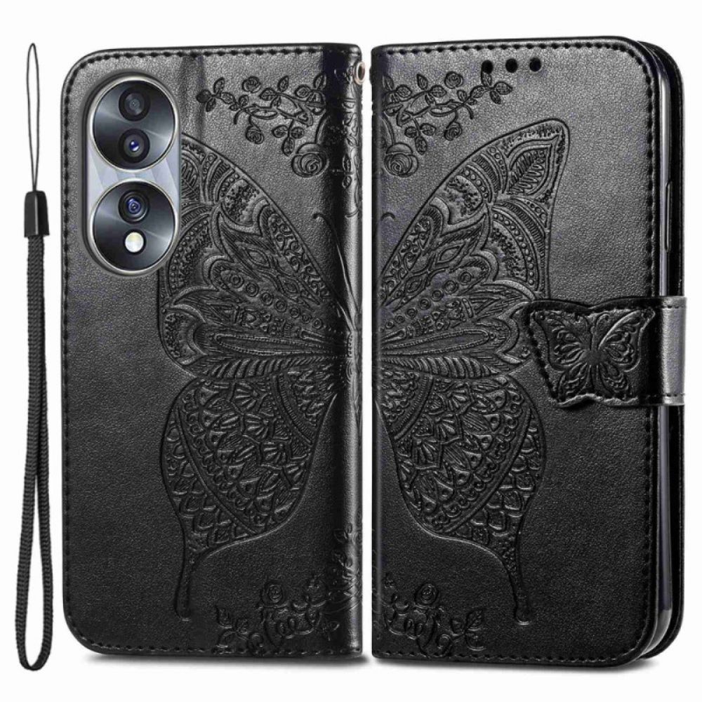 Flip Case Für Honor 70 Barock-schmetterling