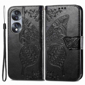 Flip Case Für Honor 70 Barock-schmetterling