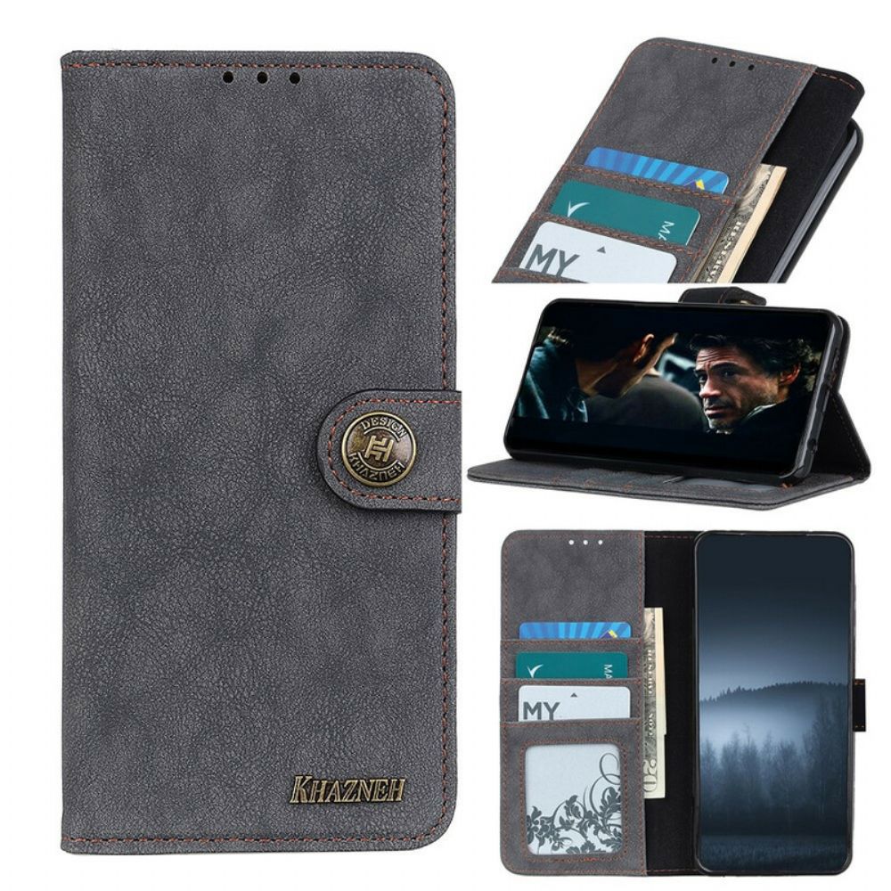 Flip Case Für Huawei P40 Retro Split Kunstleder Khazneh