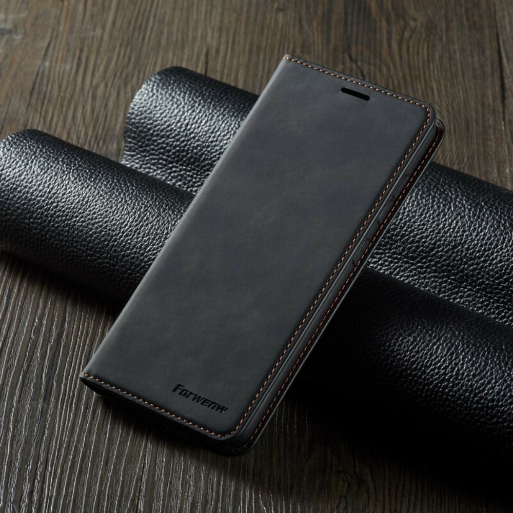 Schutzhülle Für Huawei P40 Flip Case Ledereffekt Vorw