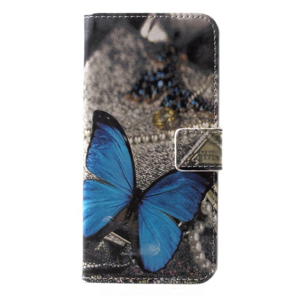 Flip Case Für Huawei P20 Lite Blauer Schmetterling