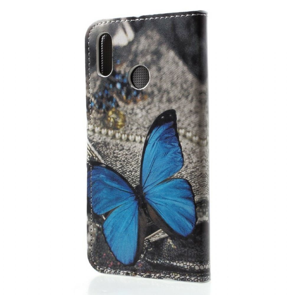 Flip Case Für Huawei P20 Lite Blauer Schmetterling