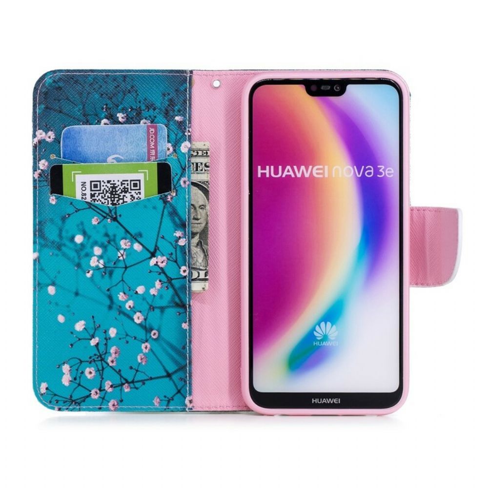 Flip Case Für Huawei P20 Lite Blühender Baum