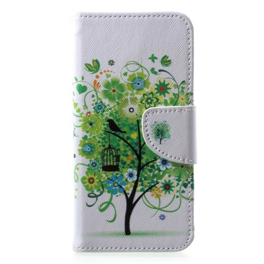 Flip Case Für Huawei P20 Lite Blühender Baum