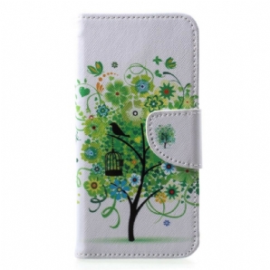 Flip Case Für Huawei P20 Lite Blühender Baum