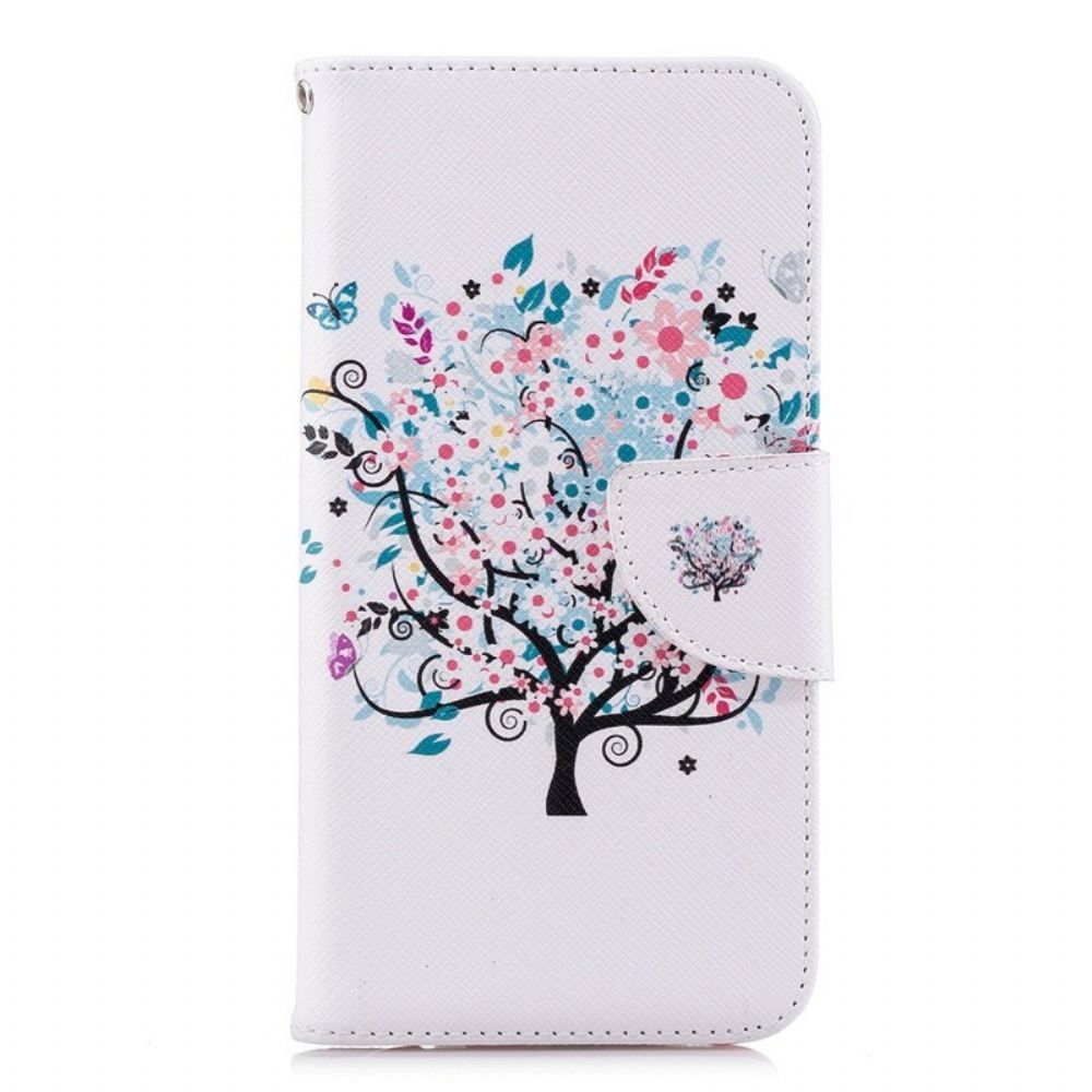 Flip Case Für Huawei P20 Lite Blumiger Baum