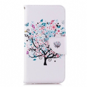 Flip Case Für Huawei P20 Lite Blumiger Baum