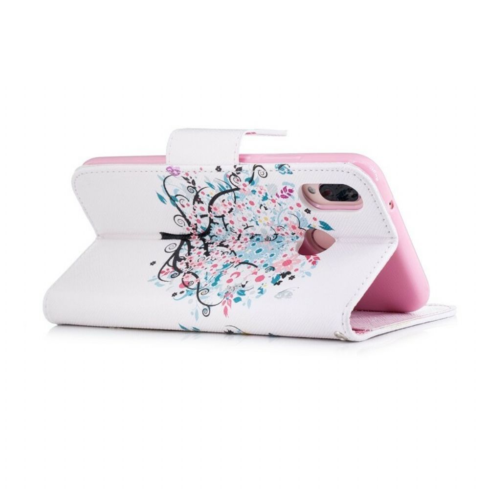 Flip Case Für Huawei P20 Lite Blumiger Baum