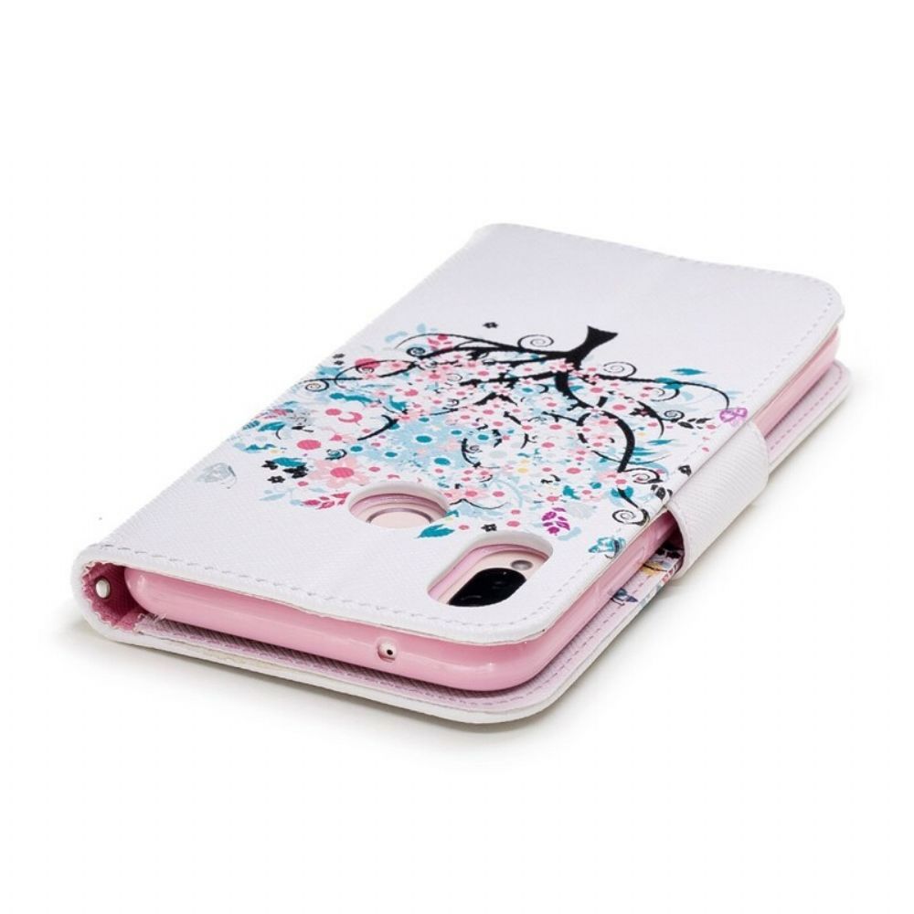 Flip Case Für Huawei P20 Lite Blumiger Baum