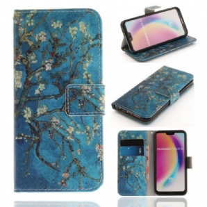 Flip Case Für Huawei P20 Lite Premium Blütenbaum