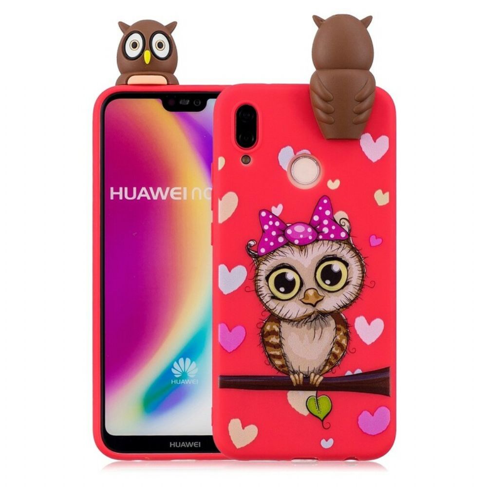 Handyhülle Für Huawei P20 Lite Fräulein Eule 3d