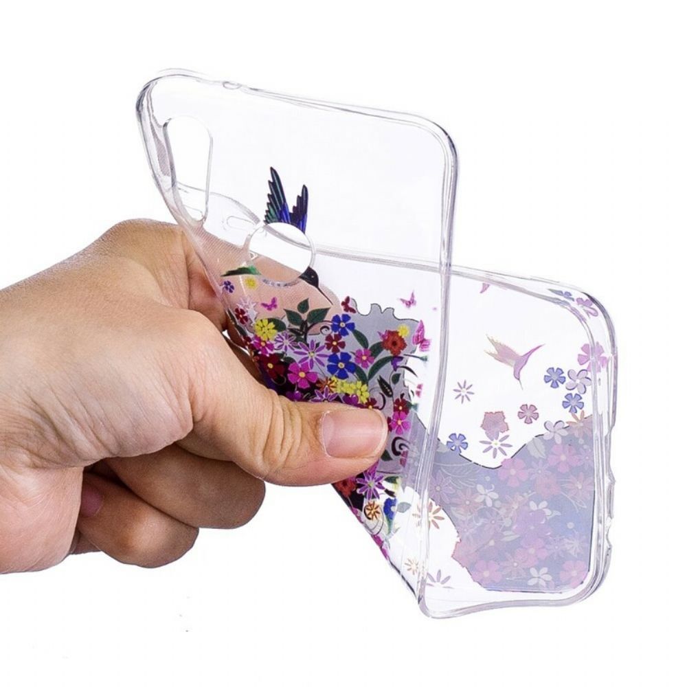 Handyhülle Für Huawei P20 Lite Transparentes Blumenmädchen