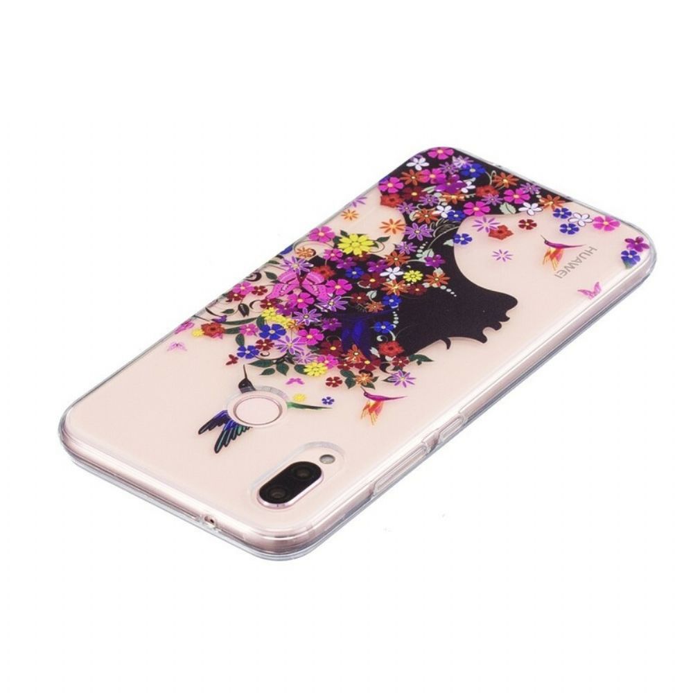 Handyhülle Für Huawei P20 Lite Transparentes Blumenmädchen