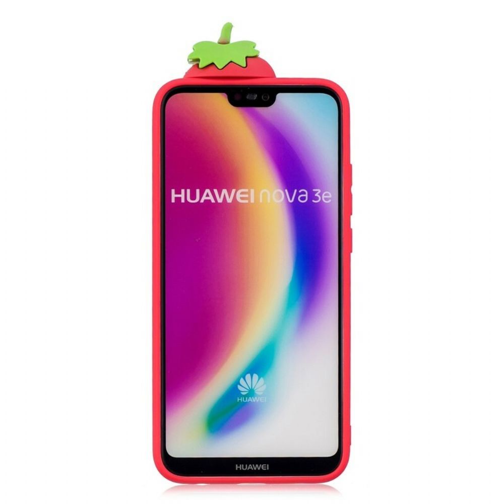 Hülle Für Huawei P20 Lite 3d Erdbeere