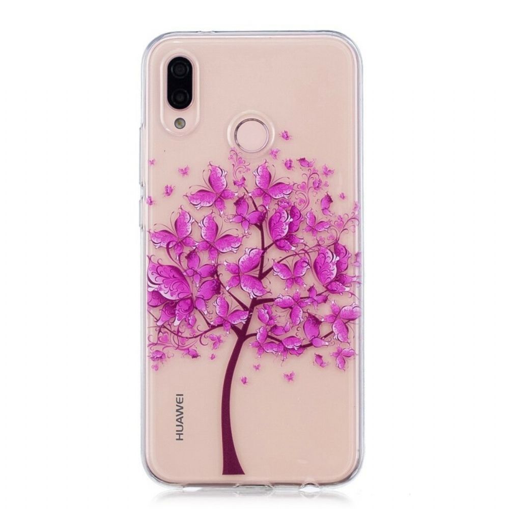 Hülle Für Huawei P20 Lite Transparenter Verrückter Baum