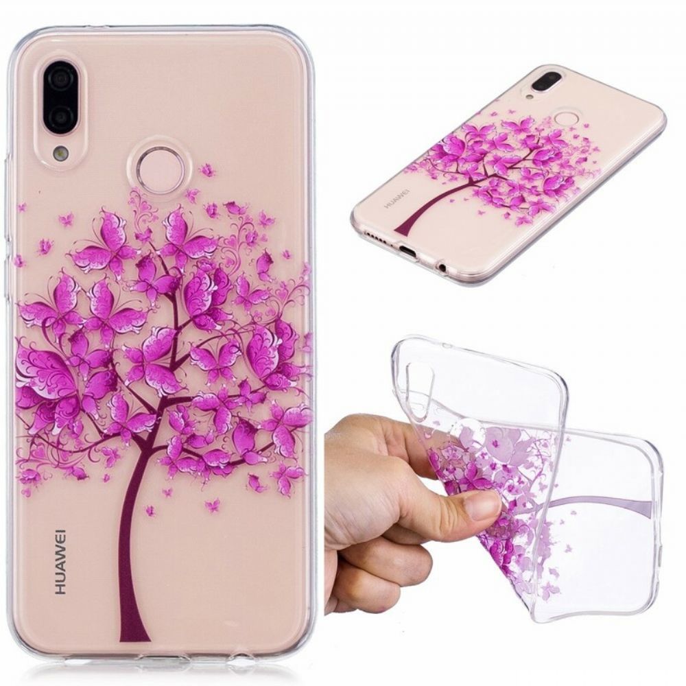 Hülle Für Huawei P20 Lite Transparenter Verrückter Baum